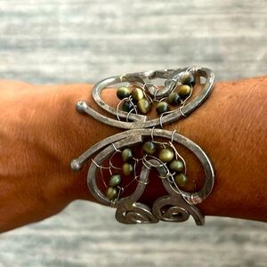 Silver bracelet butterfly